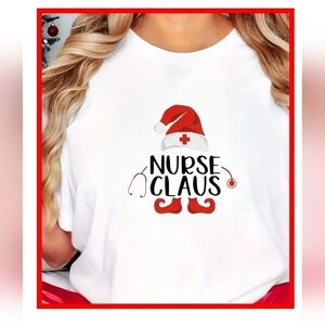 NURSE CLAUS CHRISTMAS TSHIRT